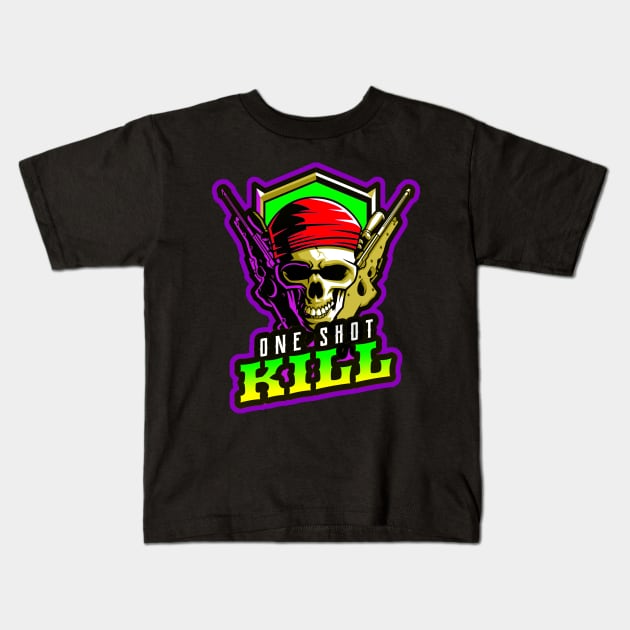 One Shot Kill Sniper Kids T-Shirt by Shawnsonart